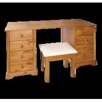 Mesta Dressing Table With Stool - Pine