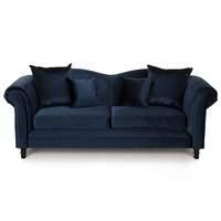 melody 2 seater fabric sofa blue