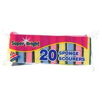 Mega Value Super Bright 20 Pack Sponge Scourers