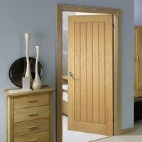 Mexicano Oak Fire Door with Vertical Lining is 1/2 Hour Fire Rated