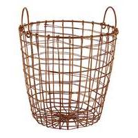 Metal Wire Copper Basket Painted
