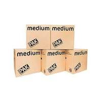medium cardboard storage boxes set of 5