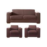 Memphis Faux Leather 3 seater 2 chairs