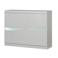 Merida Bar Unit In White Lacquer With LED Lighting