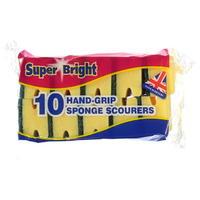 Mega Value Super Bright 10 Pack Grip Scourer Sponges