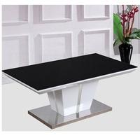 Memphis High Gloss Coffee Table With Glass Top