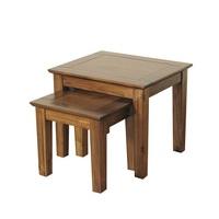 Melania Wooden Nest Of 2 Tables In Solid Acacia