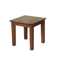 Melania Wooden End Table Square In Solid Acacia