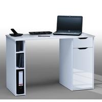 Medera Computer Work Station In White Wood And White Gloss