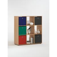 Mega5 Bookcase In Beech With 9 Compartments