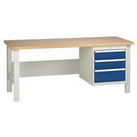 medium duty workbench 2000x650 triple drawer unit