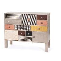 Metalic Highboard Sideboard Chest Of Metal Drawers