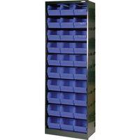 metal cabinets with 30 polypropylene bins our art 104