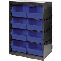 METAL CABINETS WITH 8 POLYPROPYLENE BINS OUR ART. 105