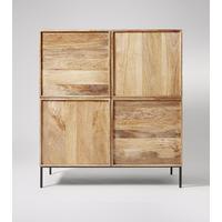 Melvyn cabinet in mango wood & charcoal