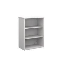 MEDIUM BOOKCASE, SOLID BACK, 18MM SHELVES - WHITE