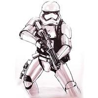 Men\'s Star Wars Vii Men\'s The Force Awakens Stormtrooper Sketch Short Sleeve T-Shirt, White, XX-Large