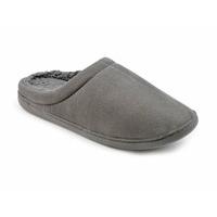 Mens SlumberzzZ Luxury Memory Foam Faux Microsuede Sherpa Lined Mule Slippers