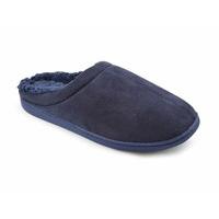 mens slumberzzz luxury memory foam faux microsuede sherpa lined mule s ...