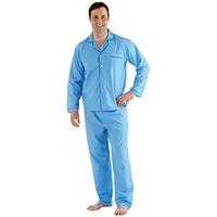 Mens/Gentlemens Nightwear/Sleepwear Plain Long Sleeve Button Up Pyjama Suit S...
