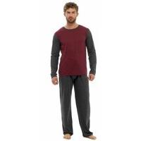 Mens Pyjamas Loungewear Plain Jersey Cotton Long Bottoms Long Sleeve Lounge Wear