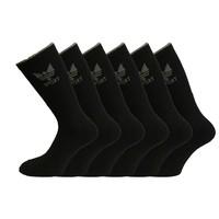 Mens Classic 80% Cotton Rich Sport Socks 6-11 12PK Black Crown Logo