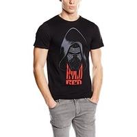 Men\'s Star Wars Vii Men\'s The Force Awakens Kylo Ren Mask Short Sleeve T-Shirt, Black, XX-Large