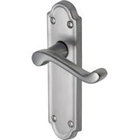 meridian lever latch set of 2 finish satin chrome