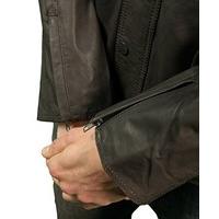 Mens Retro Biker Style Leather Jacket (2XL, Brown) [Apparel]