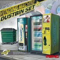 meng 135 scale vending machine and dumpster model set multi colour