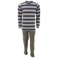 Mens Striped Long Sleeve Top And Bottoms Pyjama/Lounge Set
