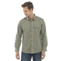 mens walter grange warm thick fleece lined tattersall check long sleev ...