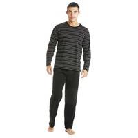 Mens Haigman Crew Neck Striped Long Pyjama nightwear pajama loungewear 3072