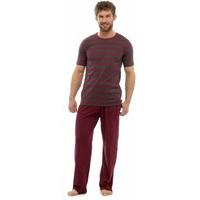 Mens Pyjamas Nightwear T-Shirt Striped Top & Long Trousers Lounge Wear