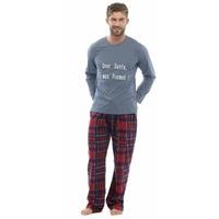 mens xmas fleece pants with slogan top pyjama nightwear pajama lounge  ...