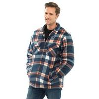 mens storm ridge warm sherpa lined polar fleece checkered long sleeved ...