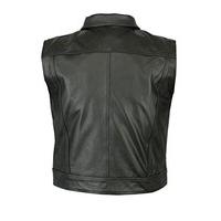 Mens Casual Style Quality Leather Motorcycle Waistcoat In Sizes S-10XL