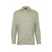 Mens Champion Cartmel Country Style Casual Long Sleeved Shirt Olive Medium