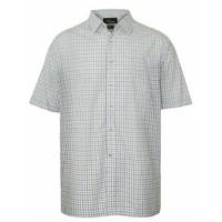 Mens Champion Short Sleeve Checked Polycotton Kingsize Big Size Shirt Blue Green Red XL 2XL 3XL 4XL