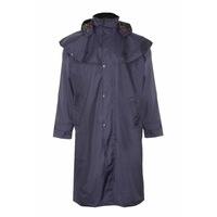 Men\'s Long Length Waterproof Riding Hunting Rain Coat Highgrove Small To XXL (Medium, Navy)