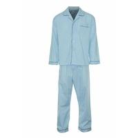 Mens Woven Pyjama Set Nightwear Pyjama Summer Wear (2X-Large, Sky Blue)