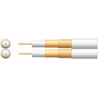 mercury 100u 100 m 75 ohms twin foam filled cca braid coaxial cable wh ...