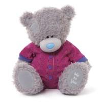 Me to You 13.5-inch Tatty Teddy Bear Wearing a Cute Onesie Sits (Grey)
