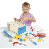 melissa doug hammer and saw tool bench wooden building set 32 pcs
