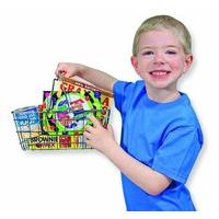 Melissa & Doug Grocery Basket - Pretend Play Toy With Heavy Gauge Steel Construction