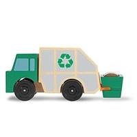 melissa doug rubbish truck wooden vehicle toy 3 pcs