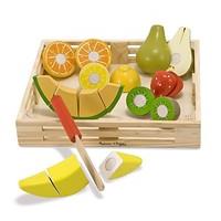 melissa doug cutting fruit set wooden play food kitchen accessory