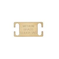 Medium Brass Slide on Collar Tags