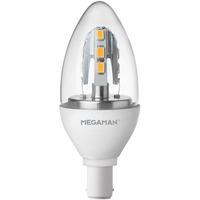 megaman 6w dimmable incanda led candle warm white sbcb15