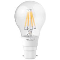 megaman 55w filament classic dimming warm white bcb22